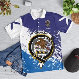 Scottish Graham Clan Crest Scotland Polo Shirt - Tartan Plaid Polo Shirt Scottish Plaid Tartan Plaid - ScotsTee - scotstee.com