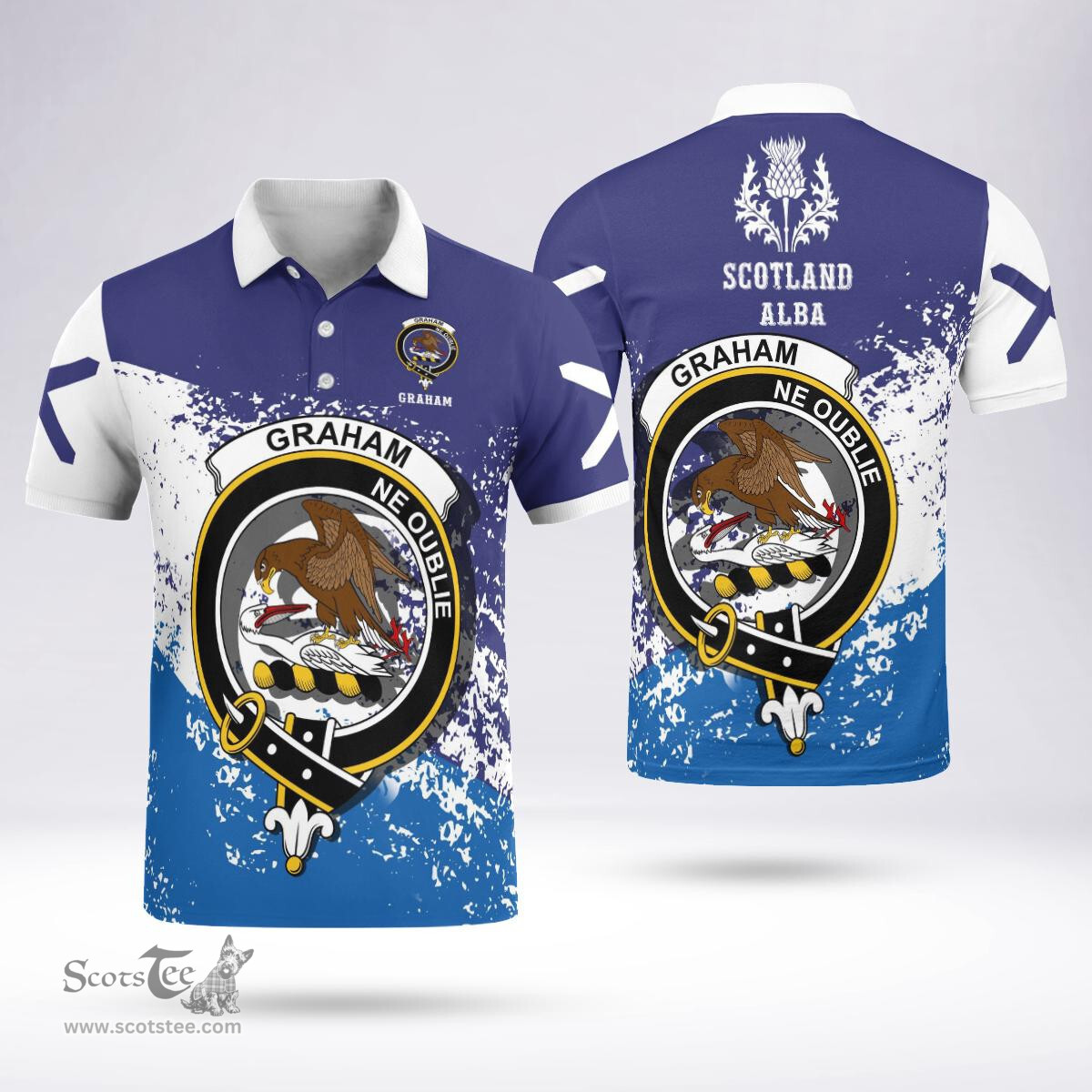 Scottish Graham Clan Crest Scotland Polo Shirt - Tartan Plaid Polo Shirt Scottish Plaid Tartan Plaid - ScotsTee - scotstee.com