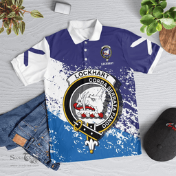 Scottish Lockhart Clan Crest Scotland Polo Shirt - Tartan Plaid Polo Shirt Scottish Plaid Tartan Plaid - ScotsTee - scotstee.com