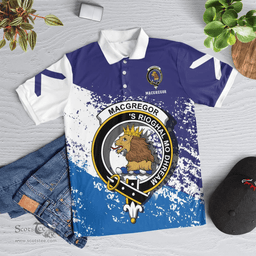 Scottish Macgregor Clan Crest Scotland Polo Shirt - Tartan Plaid Polo Shirt Scottish Plaid Tartan Plaid - ScotsTee - scotstee.com