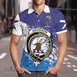 Scottish Davidson Clan Crest Scotland Polo Shirt - Tartan Plaid Polo Shirt Scottish Plaid Tartan Plaid - ScotsTee - scotstee.com