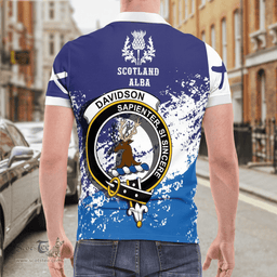 Scottish Davidson Clan Crest Scotland Polo Shirt - Tartan Plaid Polo Shirt Scottish Plaid Tartan Plaid - ScotsTee - scotstee.com