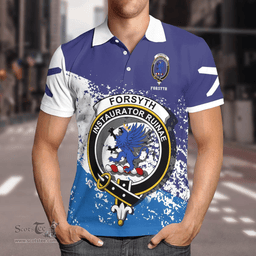 Scottish Forsyth Clan Crest Scotland Polo Shirt - Tartan Plaid Polo Shirt Scottish Plaid Tartan Plaid - ScotsTee - scotstee.com