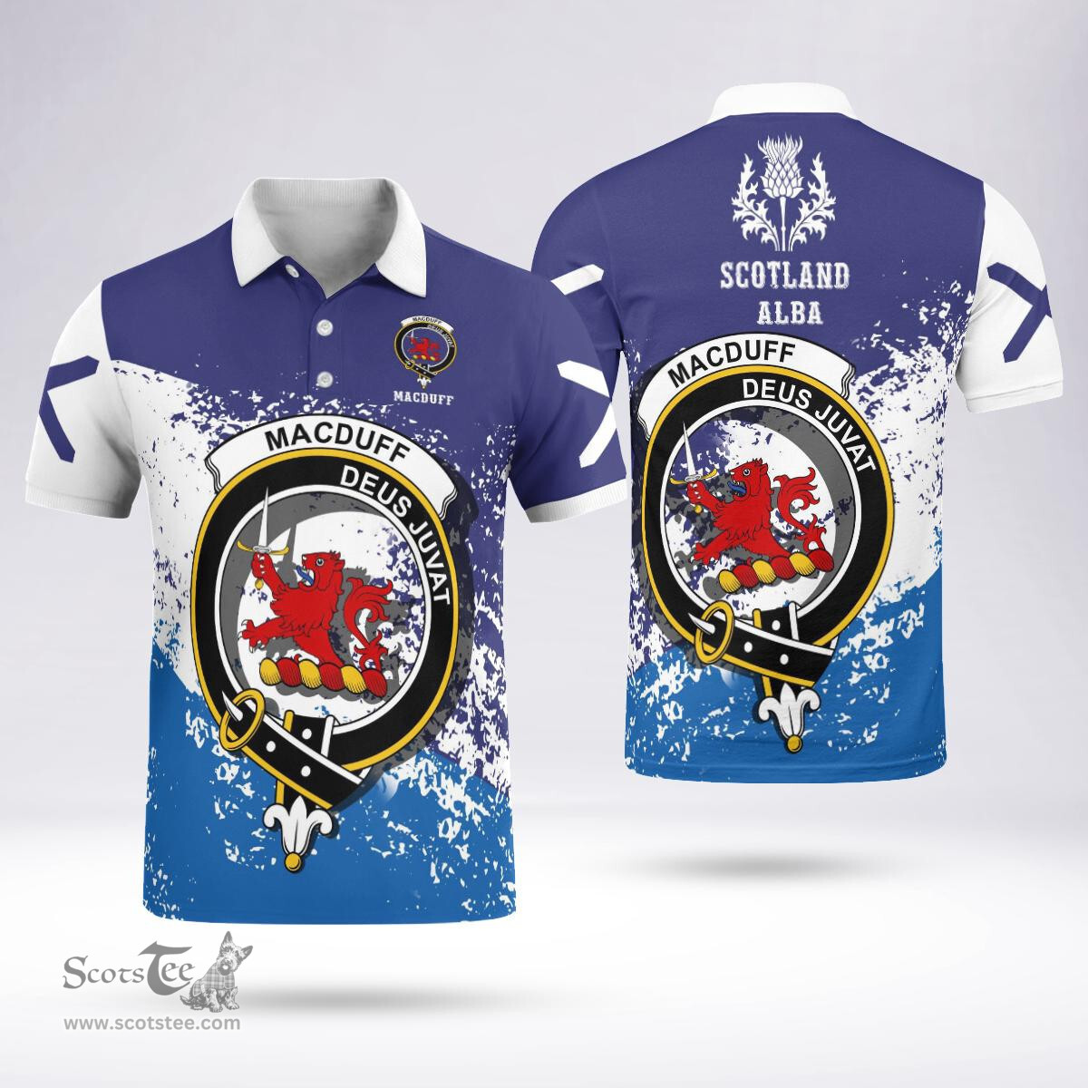 Scottish Macduff Clan Crest Scotland Polo Shirt - Tartan Plaid Polo Shirt Scottish Plaid Tartan Plaid - ScotsTee - scotstee.com