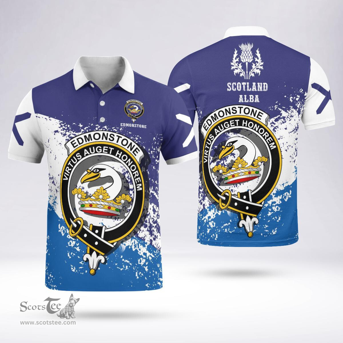 Scottish Edmonstone Of Duntreath Clan Crest Scotland Polo Shirt - Tartan Plaid Polo Shirt Scottish Plaid Tartan Plaid - ScotsTee - scotstee.com
