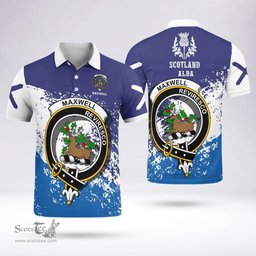Scottish Maxwell Clan Crest Scotland Polo Shirt - Tartan Plaid Polo Shirt Scottish Plaid Tartan Plaid - ScotsTee - scotstee.com