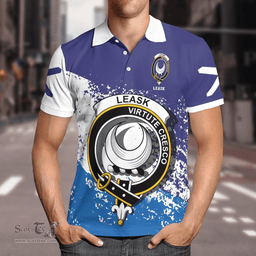 Scottish Leask Clan Crest Scotland Polo Shirt - Tartan Plaid Polo Shirt Scottish Plaid Tartan Plaid - ScotsTee - scotstee.com