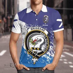Scottish Brisbane Clan Crest Scotland Polo Shirt - Tartan Plaid Polo Shirt Scottish Plaid Tartan Plaid - ScotsTee - scotstee.com
