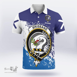 Scottish Brisbane Clan Crest Scotland Polo Shirt - Tartan Plaid Polo Shirt Scottish Plaid Tartan Plaid - ScotsTee - scotstee.com
