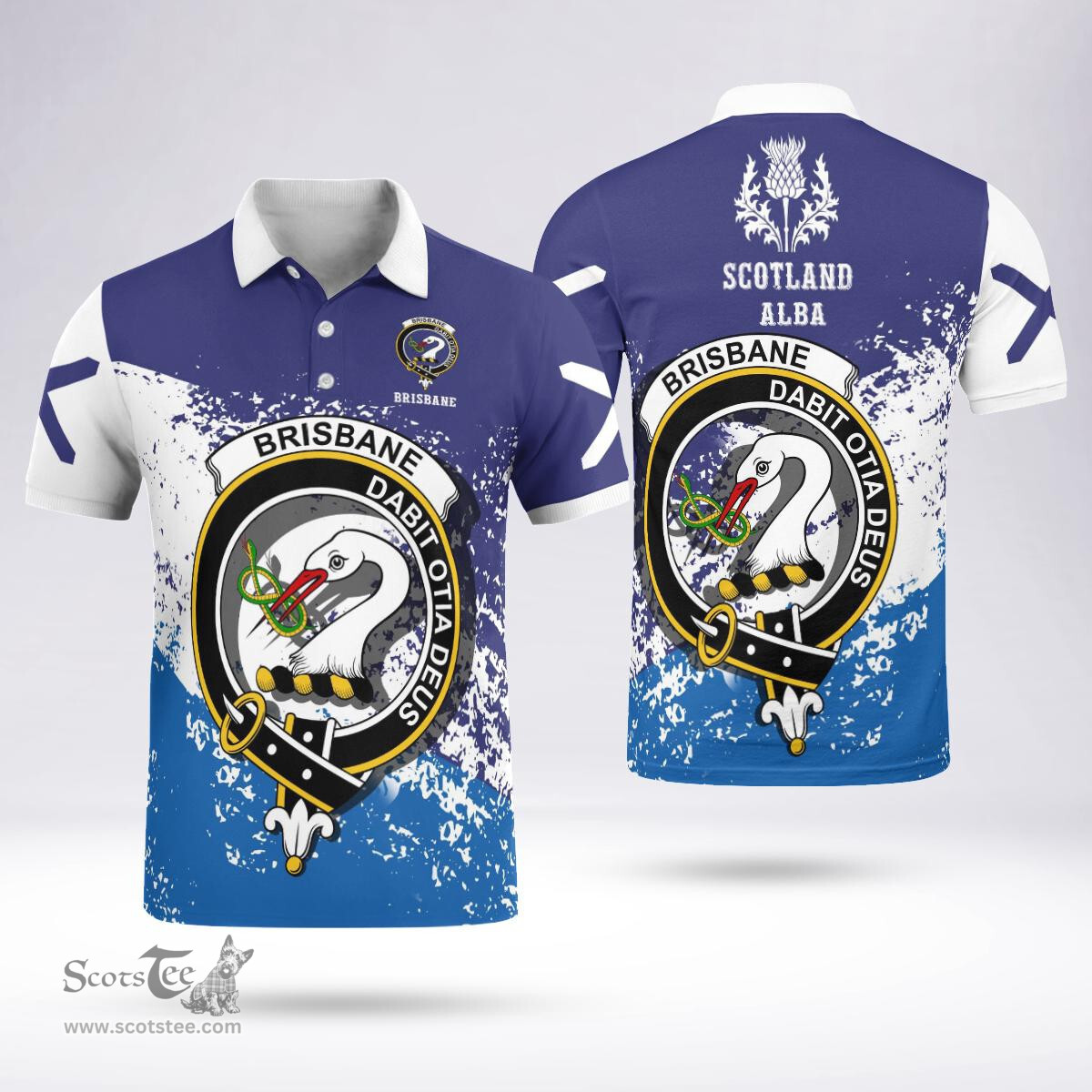 Scottish Brisbane Clan Crest Scotland Polo Shirt - Tartan Plaid Polo Shirt Scottish Plaid Tartan Plaid - ScotsTee - scotstee.com