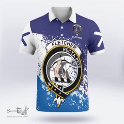 Scottish Fletcher Clan Crest Scotland Polo Shirt - Tartan Plaid Polo Shirt Scottish Plaid Tartan Plaid - ScotsTee - scotstee.com
