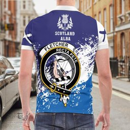 Scottish Fletcher Clan Crest Scotland Polo Shirt - Tartan Plaid Polo Shirt Scottish Plaid Tartan Plaid - ScotsTee - scotstee.com