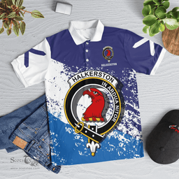 Scottish Halkerston Clan Crest Scotland Polo Shirt - Tartan Plaid Polo Shirt Scottish Plaid Tartan Plaid - ScotsTee - scotstee.com