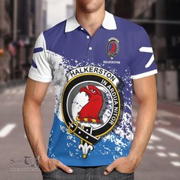 Scottish Halkerston Clan Crest Scotland Polo Shirt - Tartan Plaid Polo Shirt Scottish Plaid Tartan Plaid - ScotsTee - scotstee.com