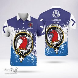 Scottish Halkerston Clan Crest Scotland Polo Shirt - Tartan Plaid Polo Shirt Scottish Plaid Tartan Plaid - ScotsTee - scotstee.com