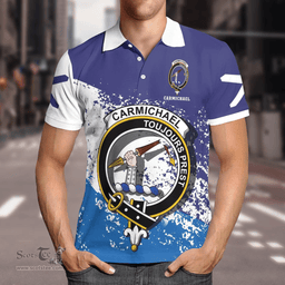 Scottish Carmichael Clan Crest Scotland Polo Shirt - Tartan Plaid Polo Shirt Scottish Plaid Tartan Plaid - ScotsTee - scotstee.com