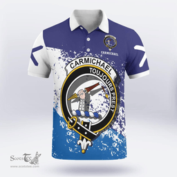 Scottish Carmichael Clan Crest Scotland Polo Shirt - Tartan Plaid Polo Shirt Scottish Plaid Tartan Plaid - ScotsTee - scotstee.com