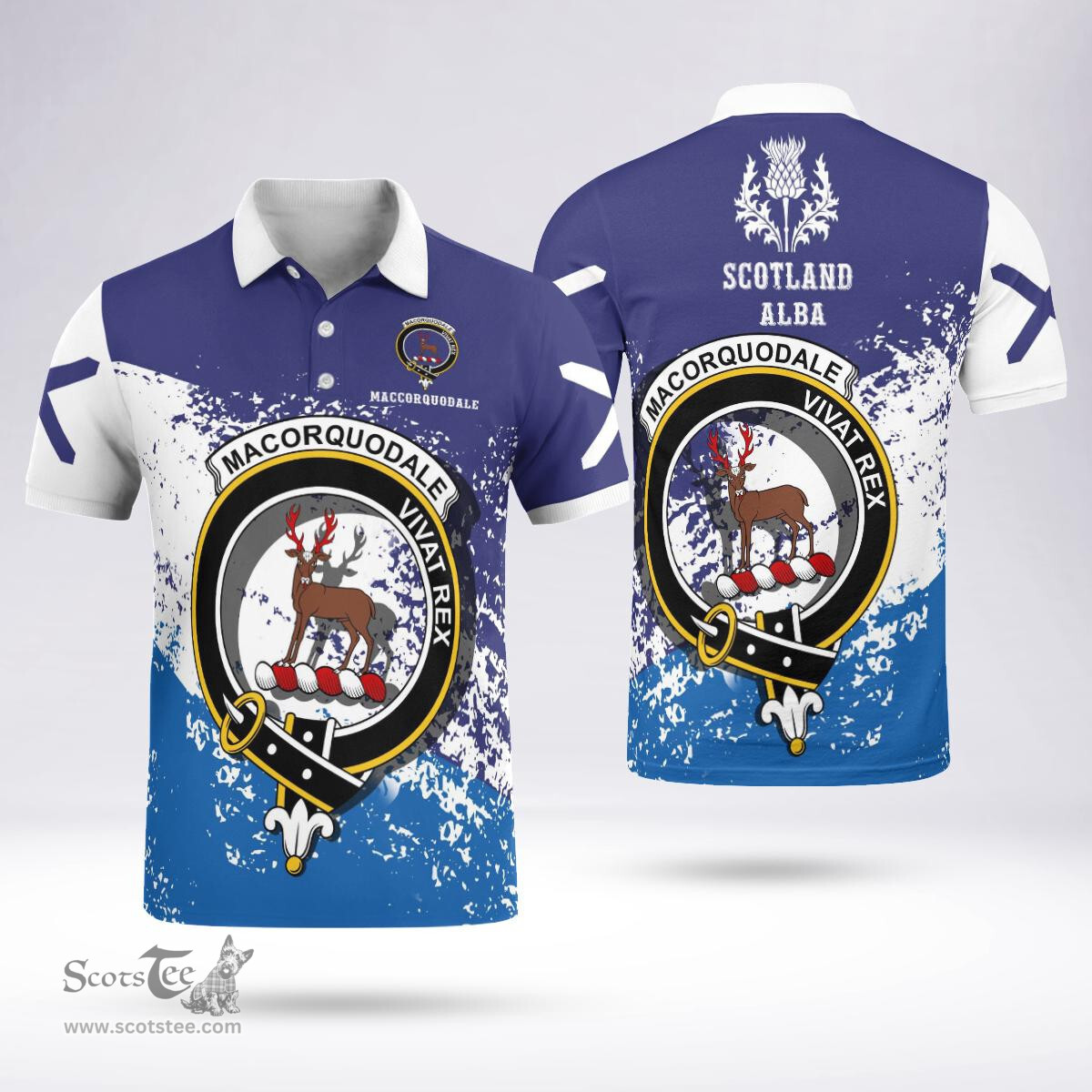 Scottish Maccorquodale Clan Crest Scotland Polo Shirt - Tartan Plaid Polo Shirt Scottish Plaid Tartan Plaid - ScotsTee - scotstee.com