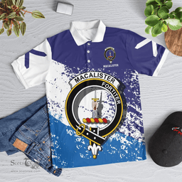 Scottish Macalister Clan Crest Scotland Polo Shirt - Tartan Plaid Polo Shirt Scottish Plaid Tartan Plaid - ScotsTee - scotstee.com