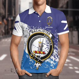 Scottish Macalister Clan Crest Scotland Polo Shirt - Tartan Plaid Polo Shirt Scottish Plaid Tartan Plaid - ScotsTee - scotstee.com