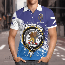 Scottish Fotheringham Clan Crest Scotland Polo Shirt - Tartan Plaid Polo Shirt Scottish Plaid Tartan Plaid - ScotsTee - scotstee.com