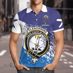 Scottish Glendinning Clan Crest Scotland Polo Shirt - Tartan Plaid Polo Shirt Scottish Plaid Tartan Plaid - ScotsTee - scotstee.com