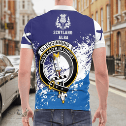 Scottish Glendinning Clan Crest Scotland Polo Shirt - Tartan Plaid Polo Shirt Scottish Plaid Tartan Plaid - ScotsTee - scotstee.com