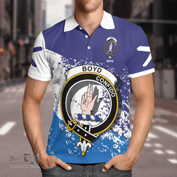 Scottish Boyd Clan Crest Scotland Polo Shirt - Tartan Plaid Polo Shirt Scottish Plaid Tartan Plaid - ScotsTee - scotstee.com