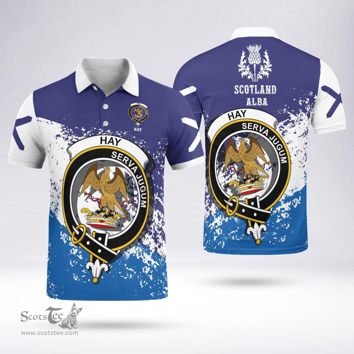 Scottish Hay Clan Crest Scotland Polo Shirt - Tartan Plaid Polo Shirt Scottish Plaid Tartan Plaid - ScotsTee - scotstee.com
