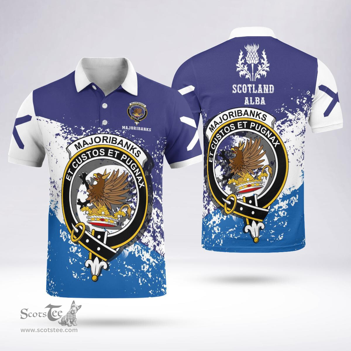 Scottish Majoribanks Clan Crest Scotland Polo Shirt - Tartan Plaid Polo Shirt Scottish Plaid Tartan Plaid - ScotsTee - scotstee.com