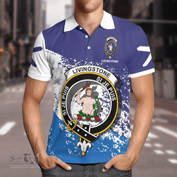 Scottish Livingstone Clan Crest Scotland Polo Shirt - Tartan Plaid Polo Shirt Scottish Plaid Tartan Plaid - ScotsTee - scotstee.com