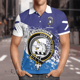 Scottish Cunningham Clan Crest Scotland Polo Shirt - Tartan Plaid Polo Shirt Scottish Plaid Tartan Plaid - ScotsTee - scotstee.com