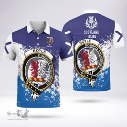 Scottish Boyle Clan Crest Scotland Polo Shirt - Tartan Plaid Polo Shirt Scottish Plaid Tartan Plaid - ScotsTee - scotstee.com