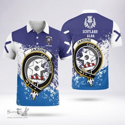 Scottish Jardine Clan Crest Scotland Polo Shirt - Tartan Plaid Polo Shirt Scottish Plaid Tartan Plaid - ScotsTee - scotstee.com