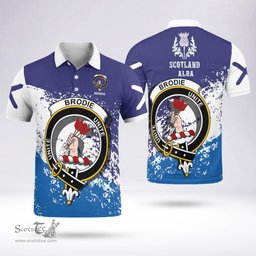 Scottish Brodie Clan Crest Scotland Polo Shirt - Tartan Plaid Polo Shirt Scottish Plaid Tartan Plaid - ScotsTee - scotstee.com