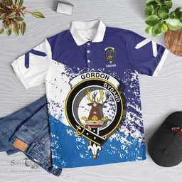 Scottish Gordon Clan Crest Scotland Polo Shirt - Tartan Plaid Polo Shirt Scottish Plaid Tartan Plaid - ScotsTee - scotstee.com