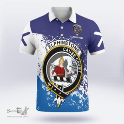 Scottish Elphinstone Clan Crest Scotland Polo Shirt - Tartan Plaid Polo Shirt Scottish Plaid Tartan Plaid - ScotsTee - scotstee.com