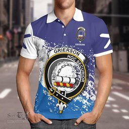 Scottish Grierson Clan Crest Scotland Polo Shirt - Tartan Plaid Polo Shirt Scottish Plaid Tartan Plaid - ScotsTee - scotstee.com