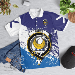 Scottish Durie Clan Crest Scotland Polo Shirt - Tartan Plaid Polo Shirt Scottish Plaid Tartan Plaid - ScotsTee - scotstee.com