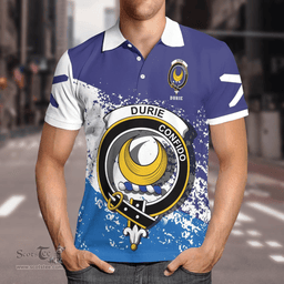 Scottish Durie Clan Crest Scotland Polo Shirt - Tartan Plaid Polo Shirt Scottish Plaid Tartan Plaid - ScotsTee - scotstee.com