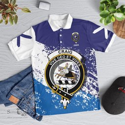 Scottish Craig Clan Crest Scotland Polo Shirt - Tartan Plaid Polo Shirt Scottish Plaid Tartan Plaid - ScotsTee - scotstee.com