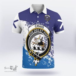 Scottish Craig Clan Crest Scotland Polo Shirt - Tartan Plaid Polo Shirt Scottish Plaid Tartan Plaid - ScotsTee - scotstee.com