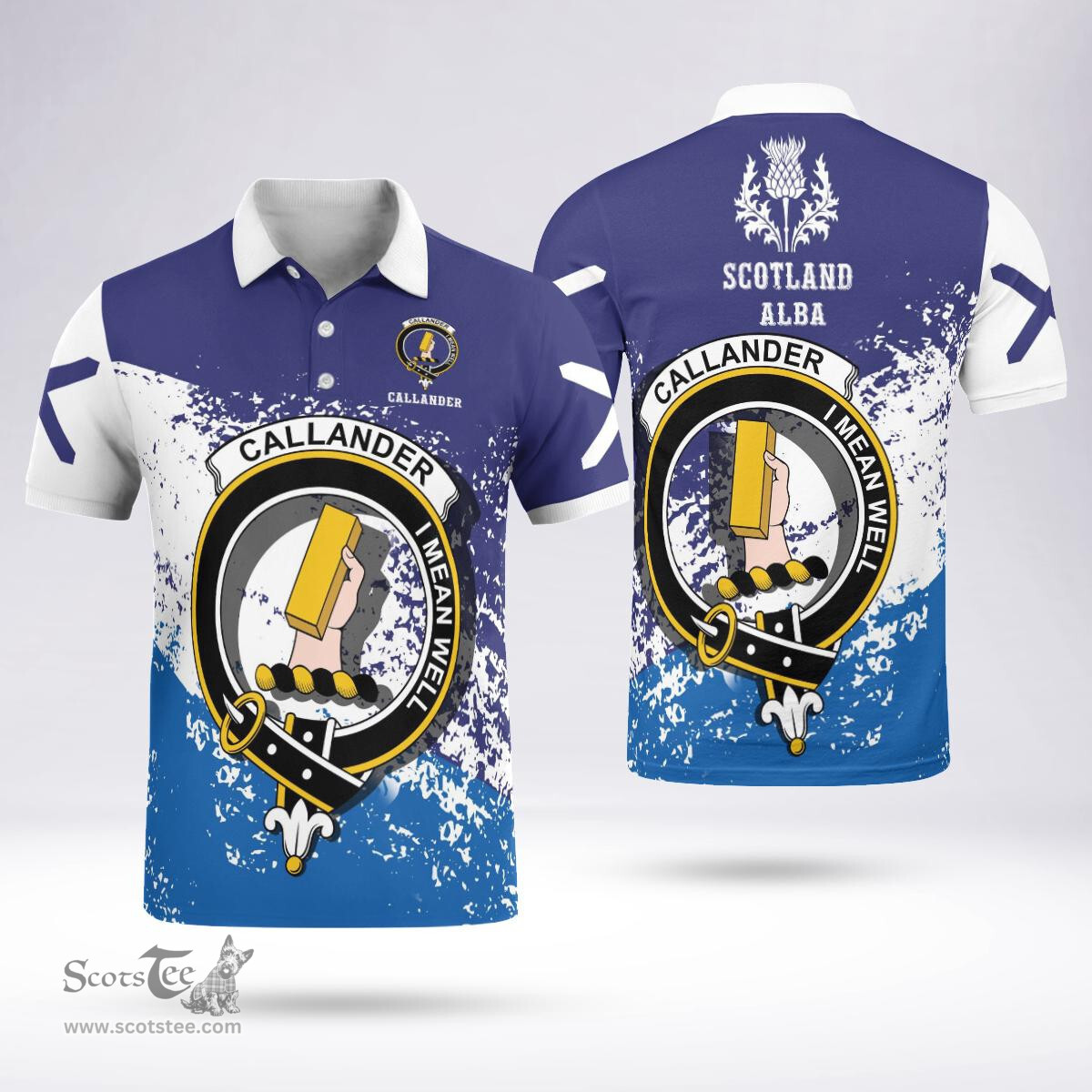 Scottish Callander Clan Crest Scotland Polo Shirt - Tartan Plaid Polo Shirt Scottish Plaid Tartan Plaid - ScotsTee - scotstee.com