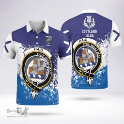 Scottish Haig Clan Crest Scotland Polo Shirt - Tartan Plaid Polo Shirt Scottish Plaid Tartan Plaid - ScotsTee - scotstee.com