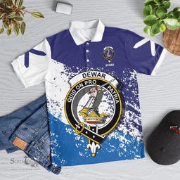 Scottish Dewar Clan Crest Scotland Polo Shirt - Tartan Plaid Polo Shirt Scottish Plaid Tartan Plaid - ScotsTee - scotstee.com