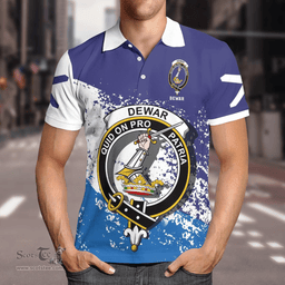 Scottish Dewar Clan Crest Scotland Polo Shirt - Tartan Plaid Polo Shirt Scottish Plaid Tartan Plaid - ScotsTee - scotstee.com