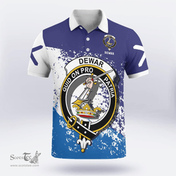 Scottish Dewar Clan Crest Scotland Polo Shirt - Tartan Plaid Polo Shirt Scottish Plaid Tartan Plaid - ScotsTee - scotstee.com