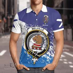 Scottish Melville Clan Crest Scotland Polo Shirt - Tartan Plaid Polo Shirt Scottish Plaid Tartan Plaid - ScotsTee - scotstee.com