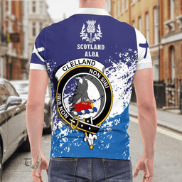 Scottish Clelland Clan Crest Scotland Polo Shirt - Tartan Plaid Polo Shirt Scottish Plaid Tartan Plaid - ScotsTee - scotstee.com