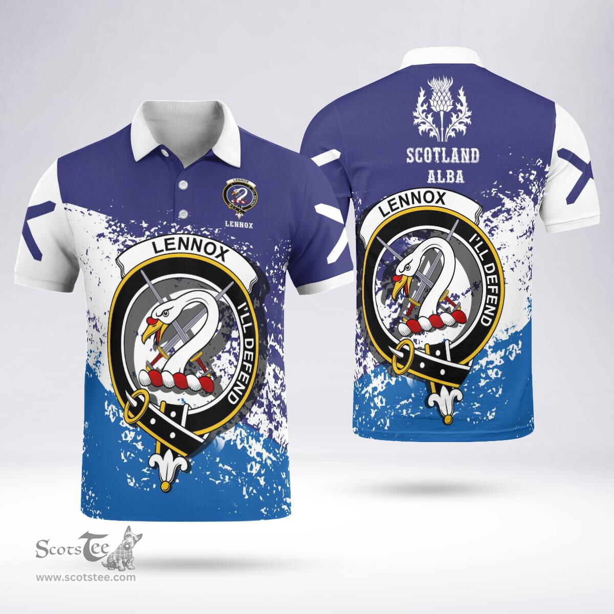 Scottish Lennox Clan Crest Scotland Polo Shirt - Tartan Plaid Polo Shirt Scottish Plaid Tartan Plaid - ScotsTee - scotstee.com